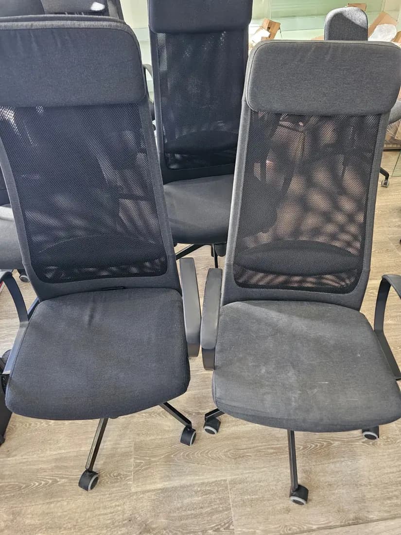 office mesh chairs before cleaning by ARA Clean Malta