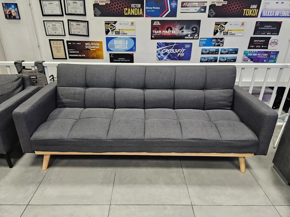 office reception sofa after professional cleaning by ARA Clean Malta